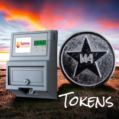 Sunbed Meter Tokens M4/L4  1 bag of 50 or a 100 tokens