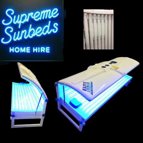 Double Elite electronic Sunbed, home hire in Bolton, Manchester and surrounding areas. Total cost £160 for 4 weeks hire. Booking slot £20.