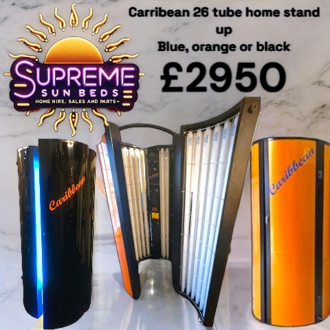 New Stand up Caribbean vertical Home Tanning sunbed sales 26 tube, Uk delivery