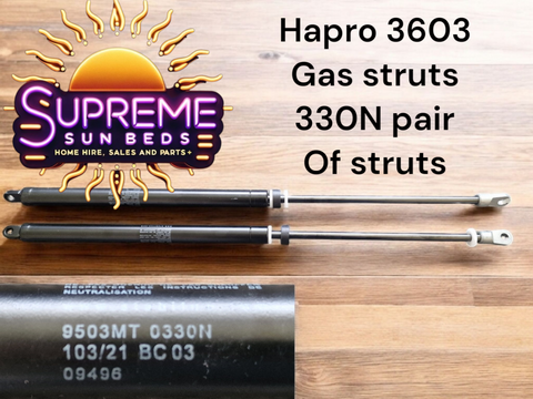 Gas struts for hapro 3603 sunbed.