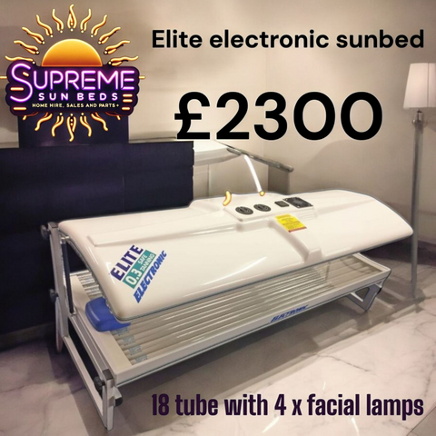 Double Elite Premium home sunbed lie-down tanning Uk delivery