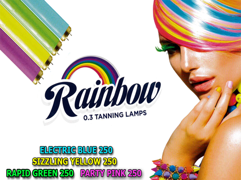 NEW Rainbow 2m 0.3 Sunbed Tubes Tanning Lamps choose quantity - supremesunbeds
