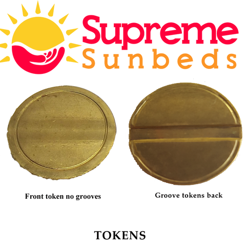 Meter tokens single groove front, no groove back token bag of 25