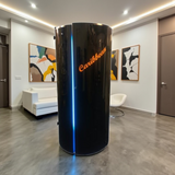 Home use sunbed, 26 tube stand up vertical sunbed single socket in black 