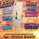 Elite foldaway home sunbed canopy UK - 9 tubes plus 4 facials premium tanning sunbeds