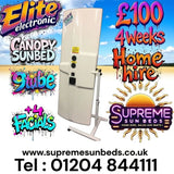 New electronic technology. Elite Sunbed Canopy, Home Hire deposit only) £100 total for 4 weeks hire