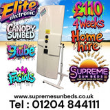 New electronic technology. Elite Sunbed Canopy, Home Hire deposit only) £110 total for 4 weeks hire