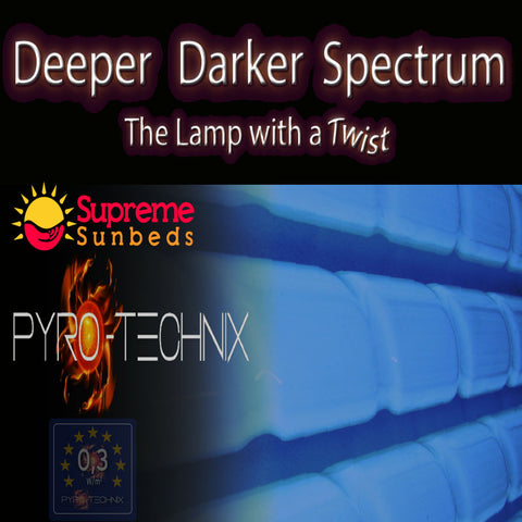 NEW Elite DDS Pyrotechnix twist sunbed lamps 1.8m blue tubes max 250 - supremesunbeds
