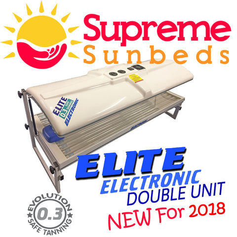 NEW style Electronic Double Elite Premium home sunbed 18 tube and 4 facial tanners