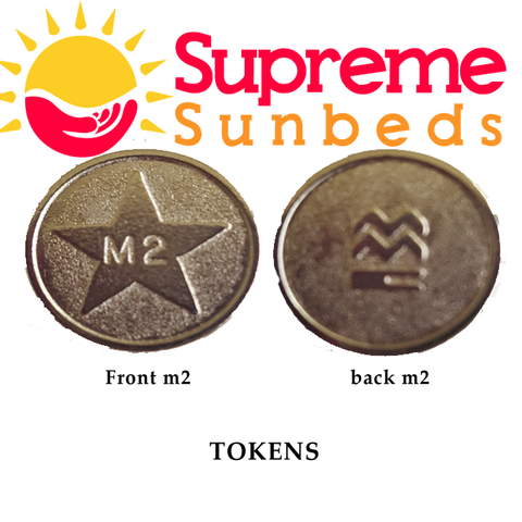 Sunbed Meter Tokens L2 /M2 1 bag of 25 tokens - supremesunbeds
 - 1